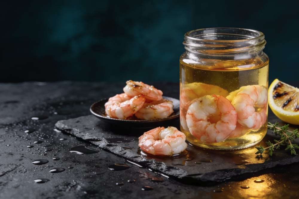 Креветки белоногие маринованные в масле (мясо) 680 г