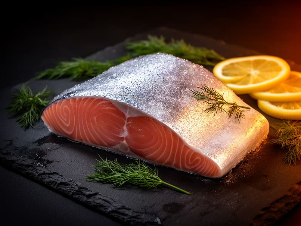 Кижуч стейк мороженый XL, короб, кг