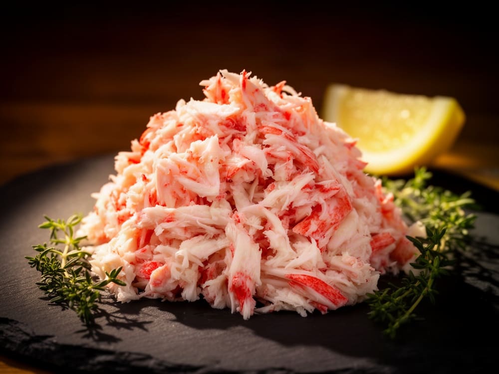 Краб камчатский, салатное мясо, Block, на вес