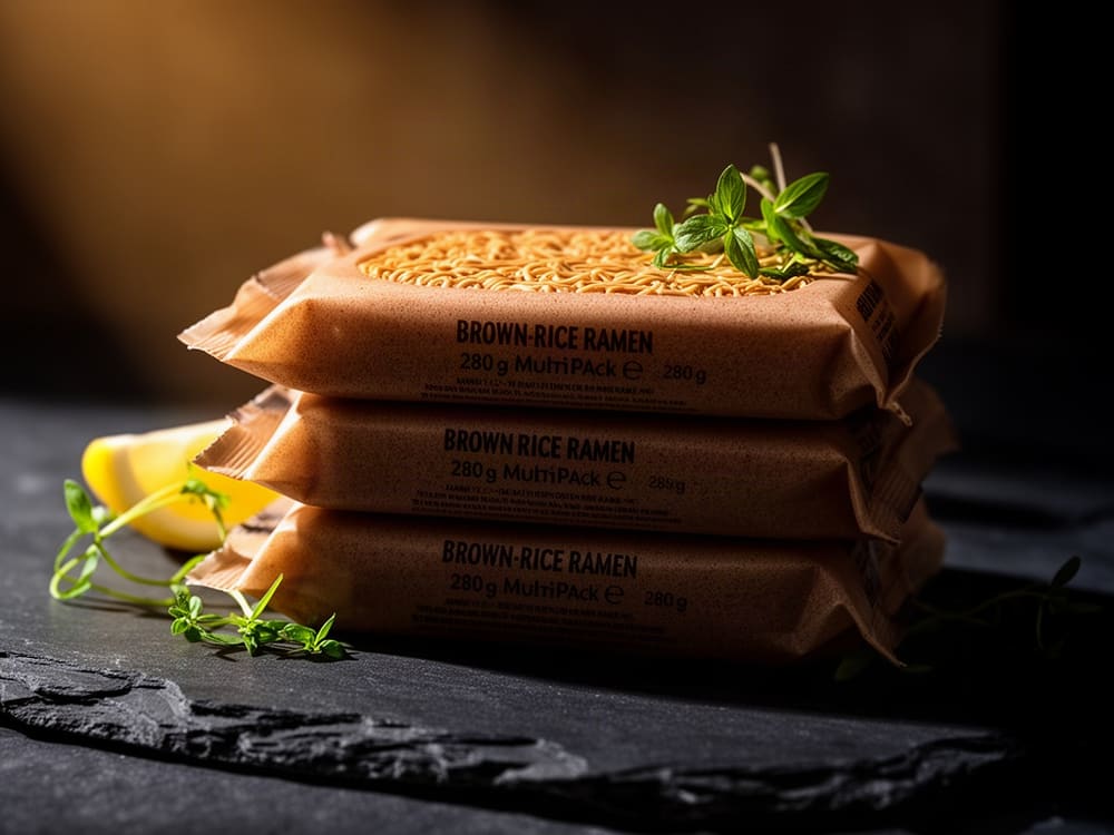 Лапша рамен из коричневого риса Happy Noodle 280 г (4 порции по 70 г)
