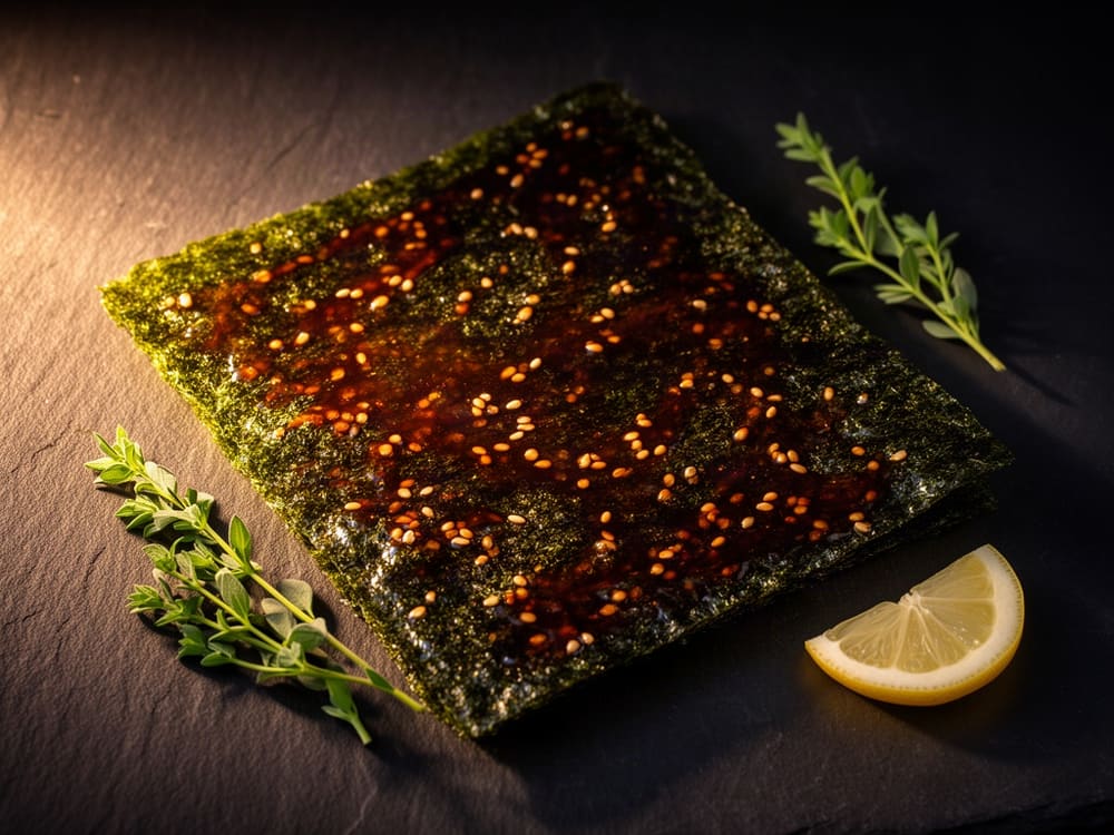Морская капуста сушеная в кунжутном масле со вкусом терияки, 4 г
