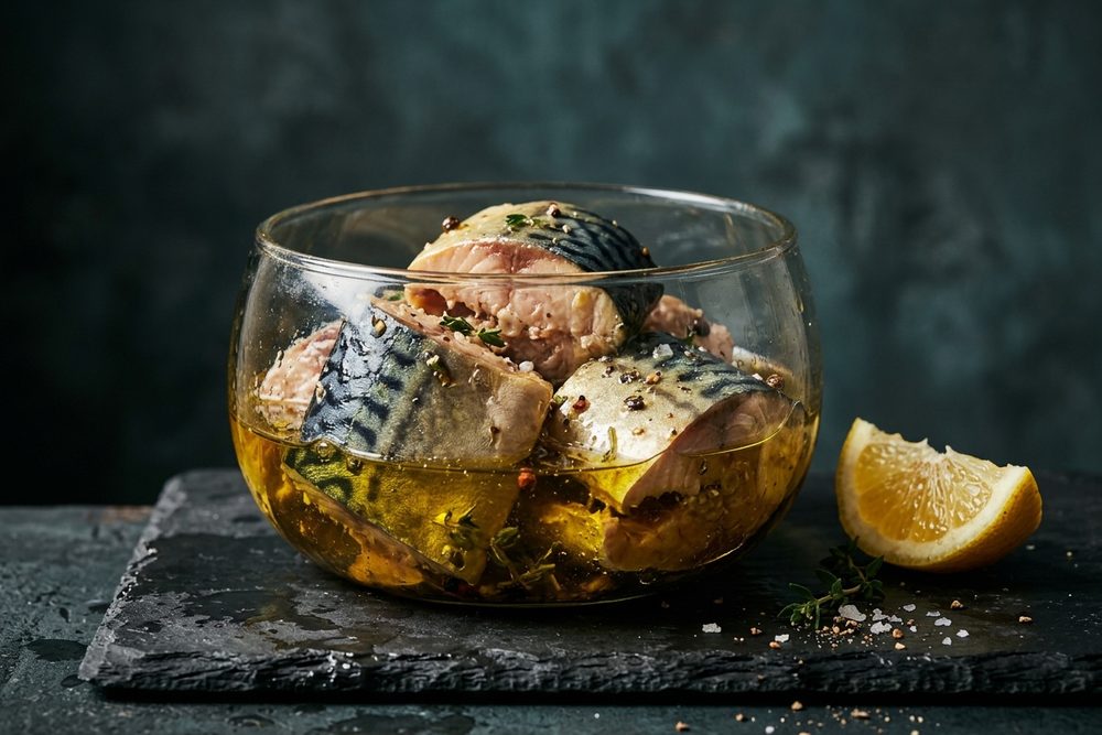 Скумбрия японская, кусок в масле, 1,4 кг